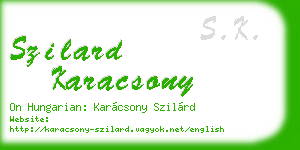 szilard karacsony business card